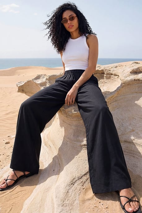 Crepe Elasticated Waist Trouser - Image 1