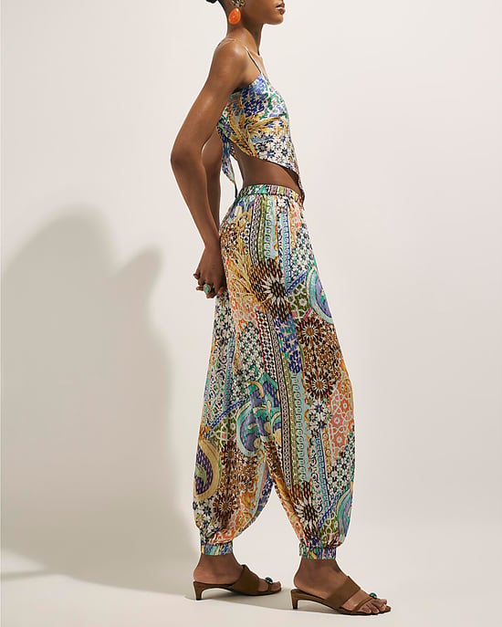 River Island Womens Trousers Blue Tile Print Hareem - Image 2