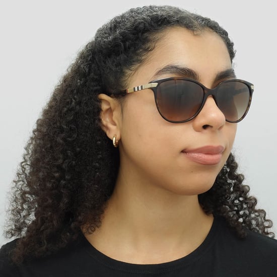 Burberry Sunglasses BE4216 300213 Dark Havana With Gold Detailing Brown Gradient - Image 6