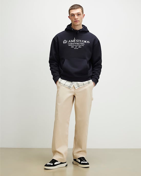River Island Mens Hoodie Navy Regular Fit Ame Studios - Image 2