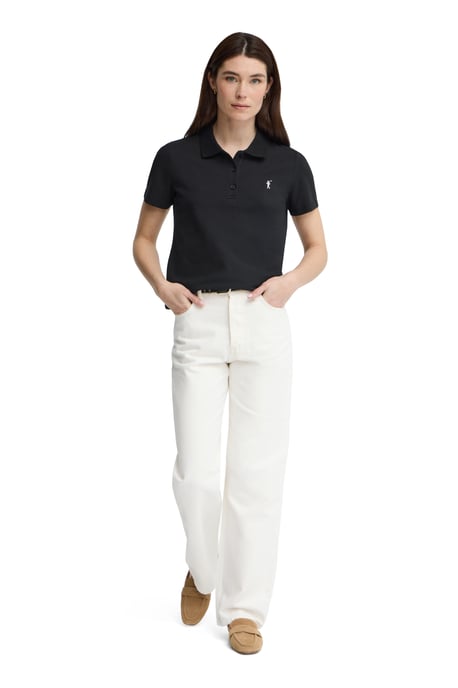 Zwarte polo met regular fit en geborduurd Rigby Go-logo - Image 3