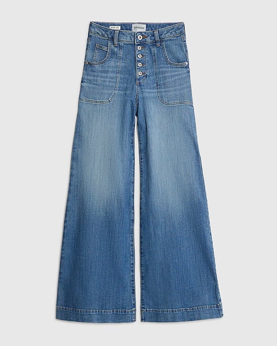 River Island Womens Wide Leg Jeans Blue Pocket Front - Image 6