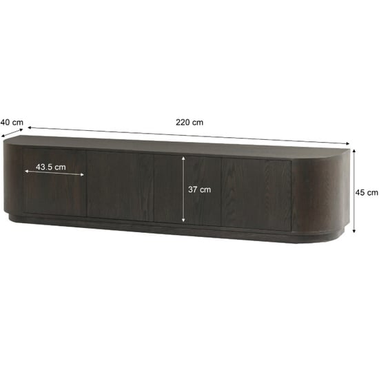 Livingfurn tv-meubel novero espresso 40x220x45cm - Image 4