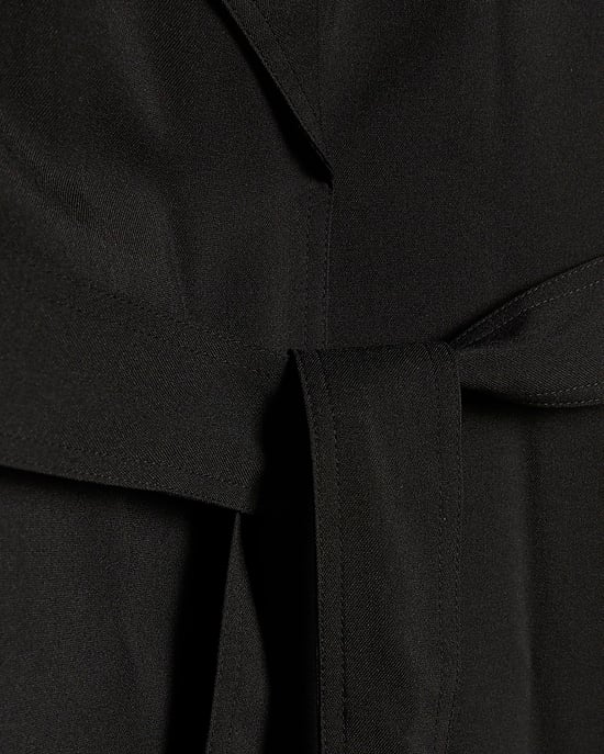 River Island Womens Trench Coat Black Collared Long Sleeve - Image 5