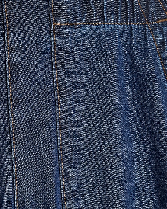 River Island Womens Wide Leg Jeans Blue Pull On - Image 5