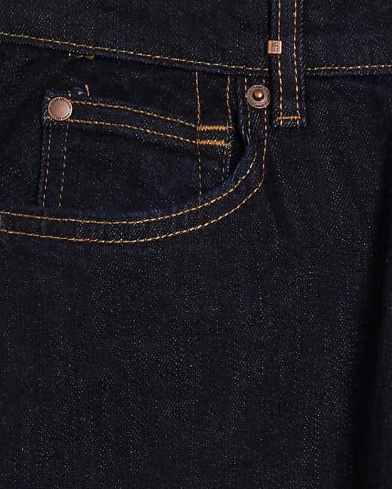 River Island Mens Slim Fit Jeans Blue Denim Button Zip - Image 5