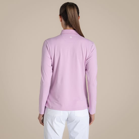 Craghoppers Womens/Ladies Thornbury Nosilife Long-Sleeved Golf Polo Shirt (Orchid) - Image 3