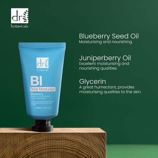 Dr. Botanicals Blueberry Superfood Anti-Ageing Antioxidant Body Moisturiser 30ml for Fine Lines, Wrinkles, Dullness - Image 2