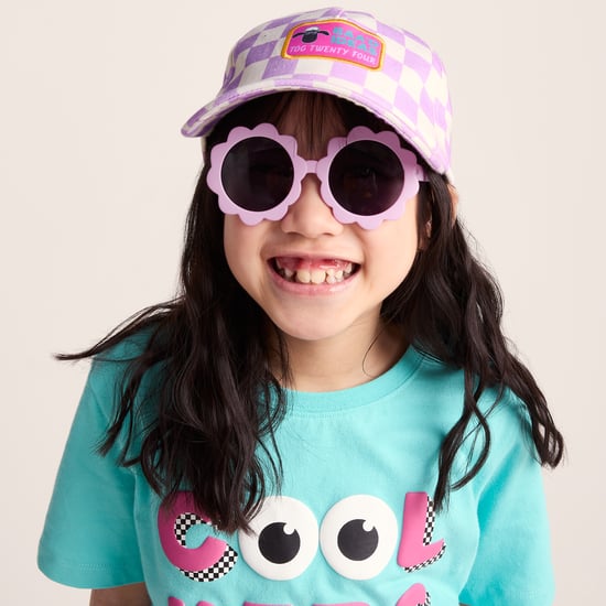Bardoka Kids Shaun the Sheep Baseball Cap - Lilac Haze/White Checkerboard - Image 1