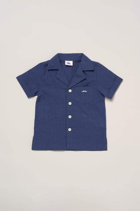 Woven Shirt, Stripe Shorts and Fedora Hat - Image 4