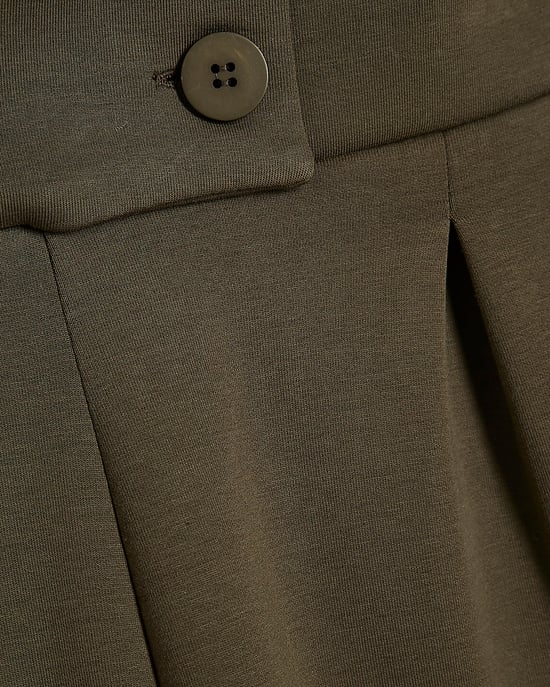 River Island Womens Wide Leg Trousers Khaki Tailored Button - Image 5