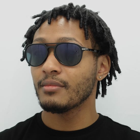 Persol Aviator Unisex Svartblå Gradient Polariserade Solglasögon - Image 6