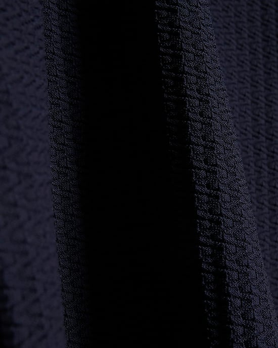 River Island Mens T-Shirt Navy Muscle Fit Zig Zag Textured - Image 5