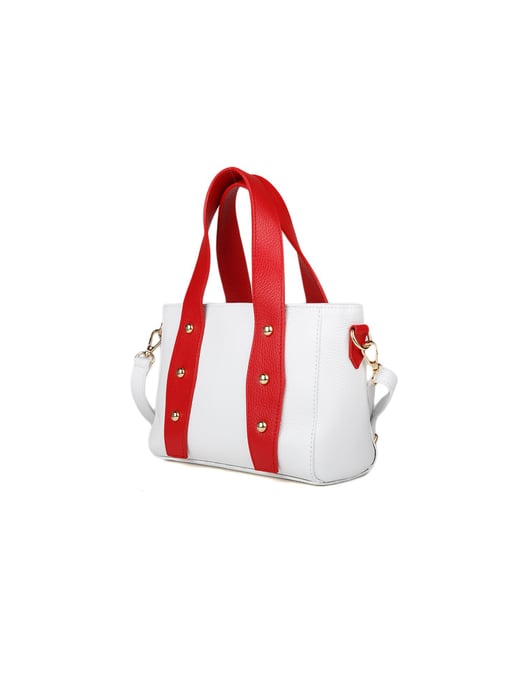 Giulia Monti Schoudertas Wit Klassiek Rood - Image 2