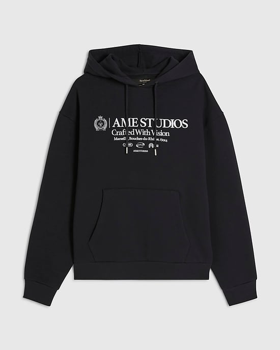 River Island Mens Hoodie Navy Regular Fit Ame Studios - Image 6