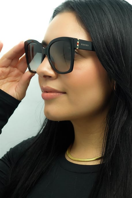 Gucci Square Womens Black Grey Gradient Sunglasses - Image 6