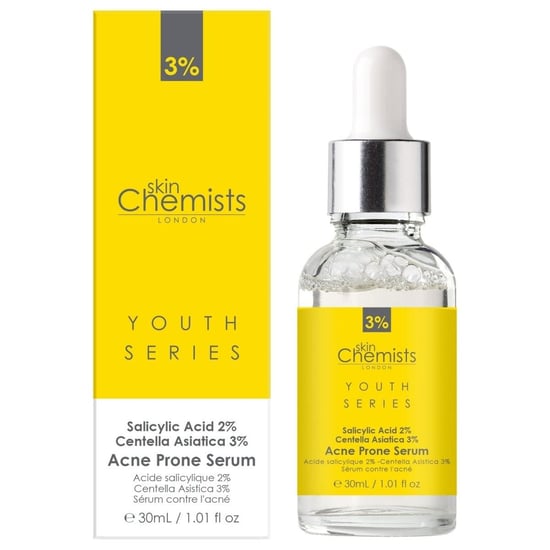 skinChemists Anti-Ageing Acne Prone Serum Salicylic Acid 2%, Centella Asiatica 3% 30ml for Acne, Blemishes, Large Pores - Image 1
