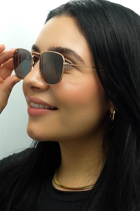 Ray-Ban Vierkant Unisex Roségoud Donkergrijs RB3857 Frank - Image 6