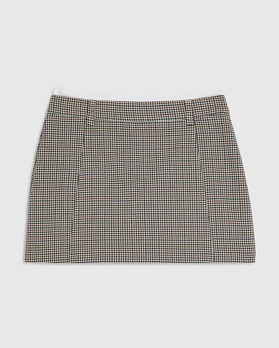 River Island Womens Skort Brown Check Print Hybrid Fabric Tailored - Image 6