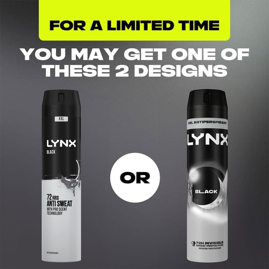 Lynx XXL Black 72H Sweat Protection Anti-Perspirant Deodorant, 6x250ml - Image 2