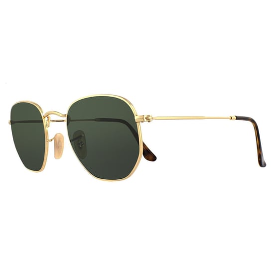 Ray-Ban Sunglasses Hexagonal 3548N 001 Gold Green G-15 - Image 2