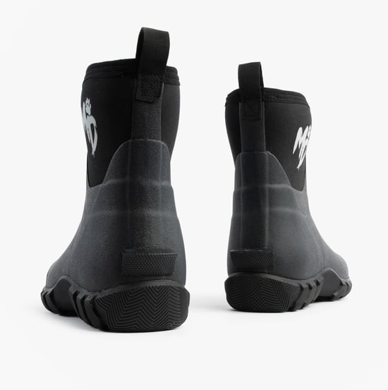 Mud Dogs RUTLAND SHORT Unisex Neoprene Wellington Boots Black - Image 6
