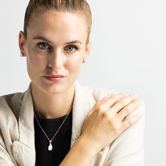 Luxenter theli-örhängen i 925 sterling silver och glänsande 18K roséguldpläterad zirkoniafinish - Image 2