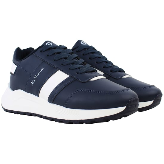 Ben Sherman Jackman Retro Mens Navy Trainers - Image 2