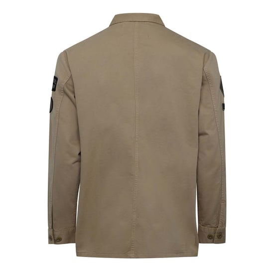 Herr Replay Classic Overshirt i Beige - Image 2