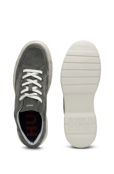 Men's Hugo Suede Derby Shoes with EVA Sole in Green - Image 5