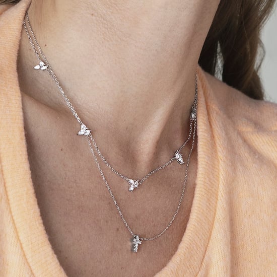Luxenter sharra-halsband av 925 sterlingsilver och glänsande zirkonia med rodiumpläterad yta - Image 3