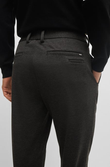 Men's Hugo Boss Slim-Fit Trousers in Black - Image 4