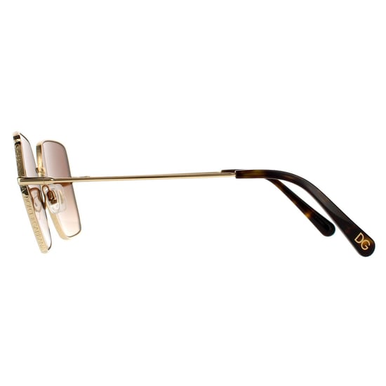 Dolce & Gabbana zonnebril DG2242 02/13 Gold Dark Brown Gradiënt - Image 3