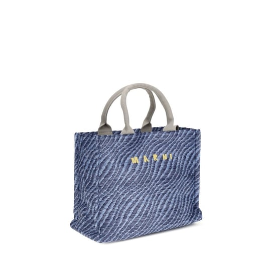 Marni Blauwe Stoffen Schoudertas - Image 2