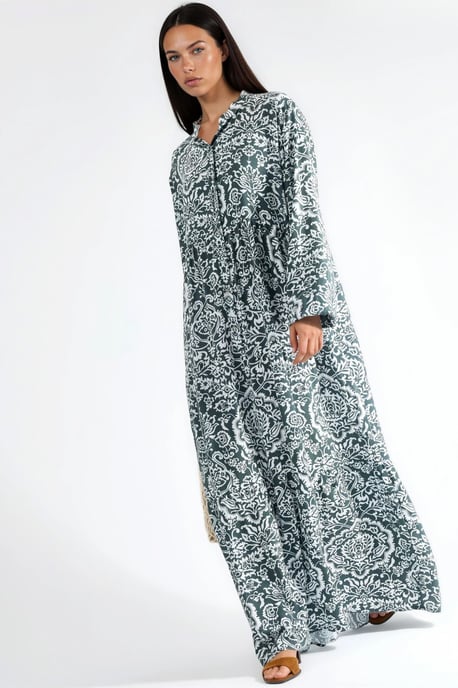 Comfortabele Geprinte Maxi Jurk - Image 3