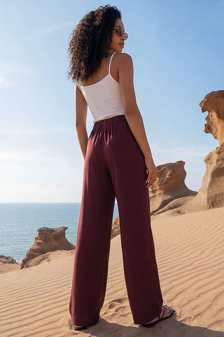 Crepe Elasticated Waist Trouser - Image 4