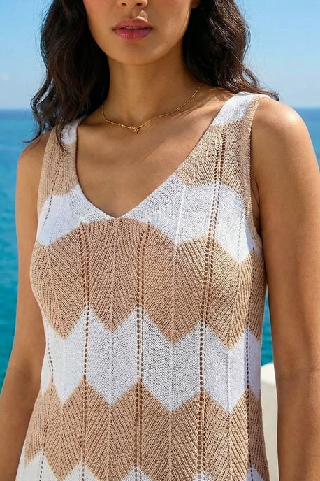 Chevron Stripe Knit Top - Image 5