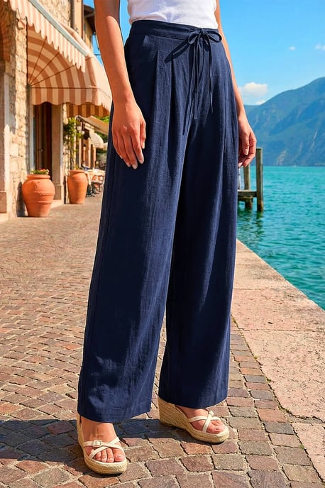 Fluid Tie Front Smart Trouser - Image 2