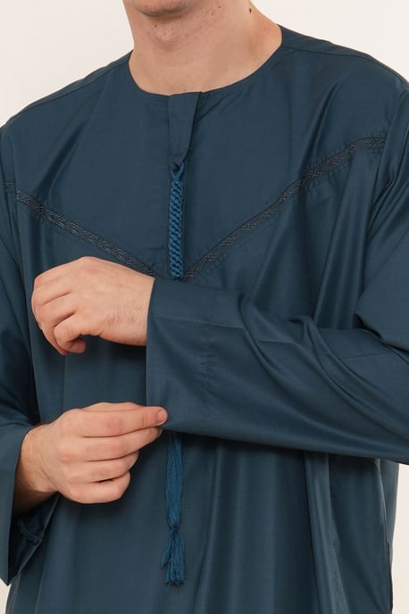 Ramadan Eid blå marockansk Jubba Robe Djellaba Thobe herrar - TT-008 - Image 5