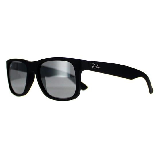 Ray-Ban Sunglasses Justin 4165 622/6G Rubber Black Grey Mirror 51mm - Image 2