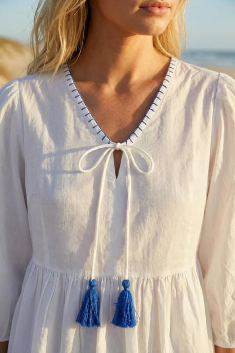 Tassel Tie Front Blouse - Image 4