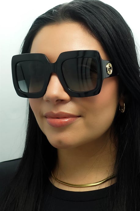 Gucci Square Womens Black Grey GG0053SN - Image 5