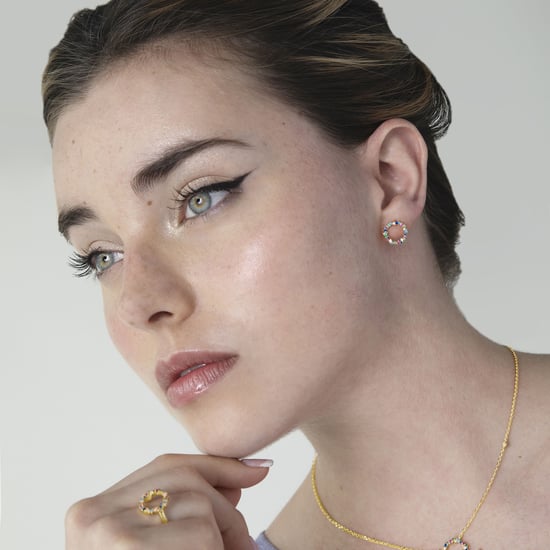 Luxent Sterling Zilver 925 Oorbellen met Veelkleurige Zirkonia's in 18K Geel Goud - Thilak - Image 2