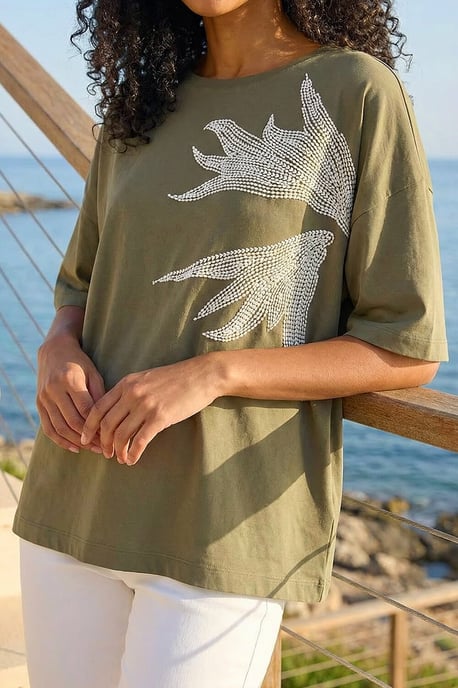 Oversized Textured T-Shirt - Image 2