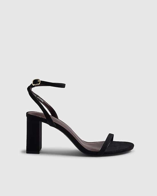 River Island Womens Heeled Sandals Black Wide Fit Open Toe - Image 2