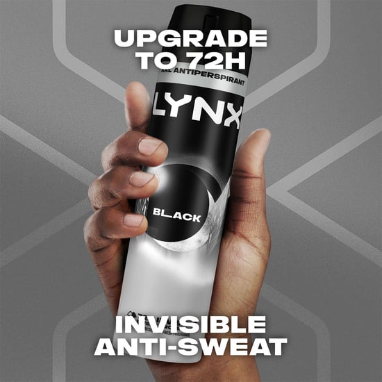Lynx XXL Black 72H Sweat Protection Anti-Perspirant Deodorant, 6x250ml - Image 3