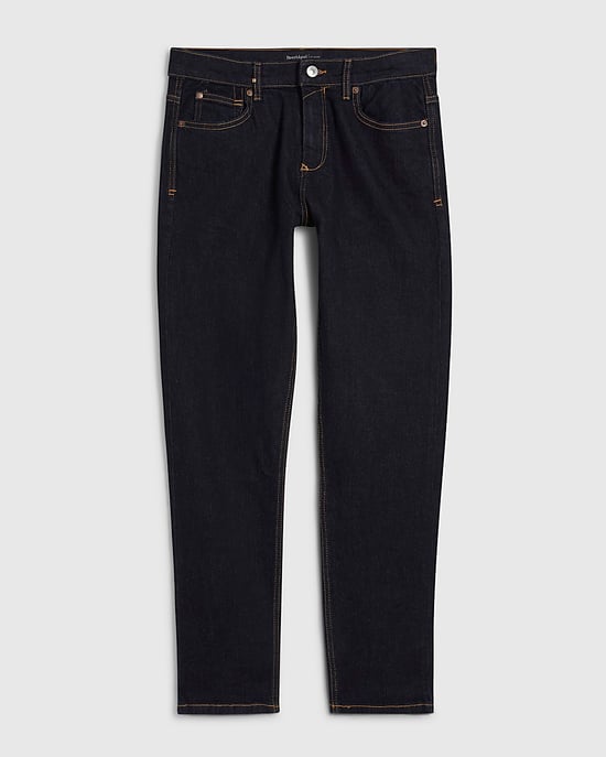 River Island Mens Slim Fit Jeans Blue Denim Button Zip - Image 6