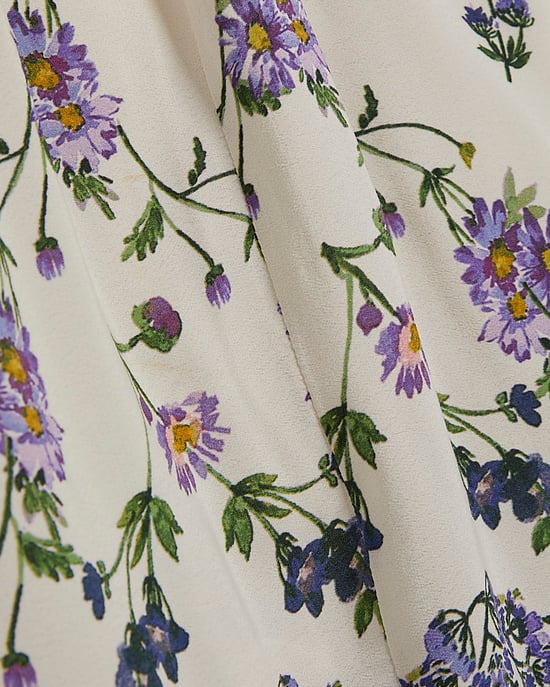 River Island Womens Mini Dress White Long Sleeve Floral Round Neck - Image 5