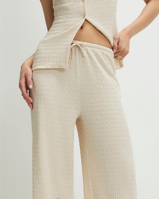 River Island Womens Trousers Beige Texture Wide Leg Trouser - Image 2