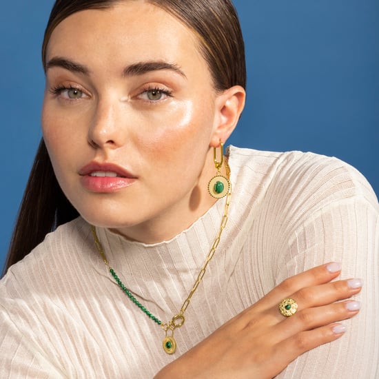 Luxenter Malachite ring finished in 18K yellow gold - Elknu - Image 2